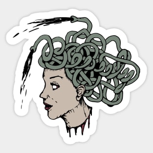 Medusa Spitting Heads Sticker